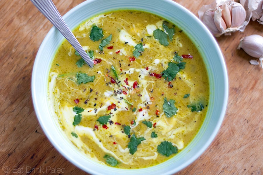 Health properties of garlic soup